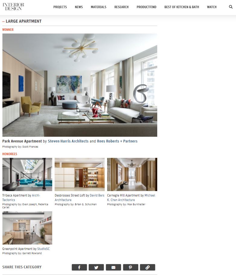 NYCxDESIGN AWARDS - HONOREE WINNER