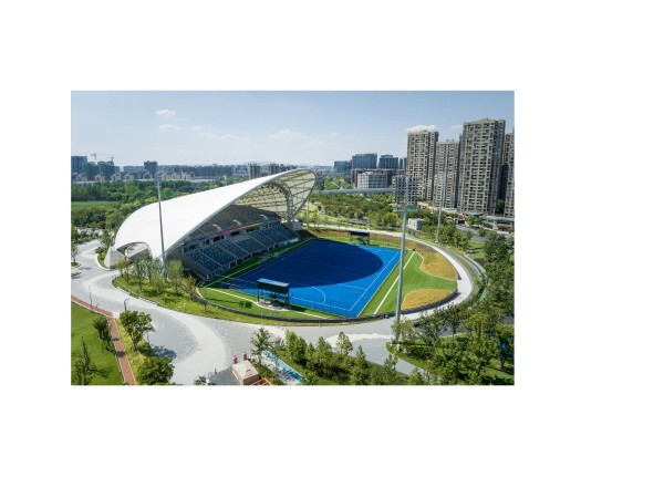 CONCEPT :  <br> ECO PARK <br>SPONGE CITY <br> LEGACY PARK <br> HYBRID STADIUMS CONNECTED BY  A VALLEY